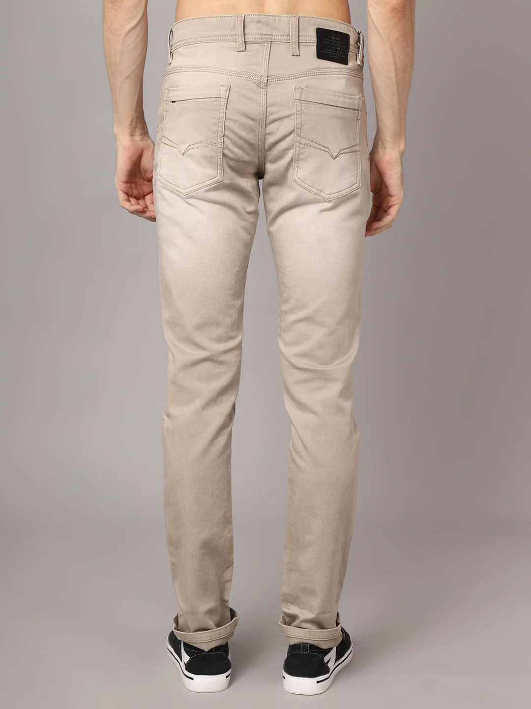 Men's Ultra Narrow fit Light Fade Beige  Jeans