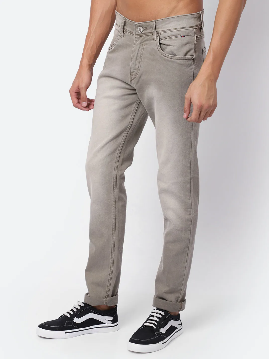 Men's Ultra Narrow fit Medium Fade Beige  Jeans
