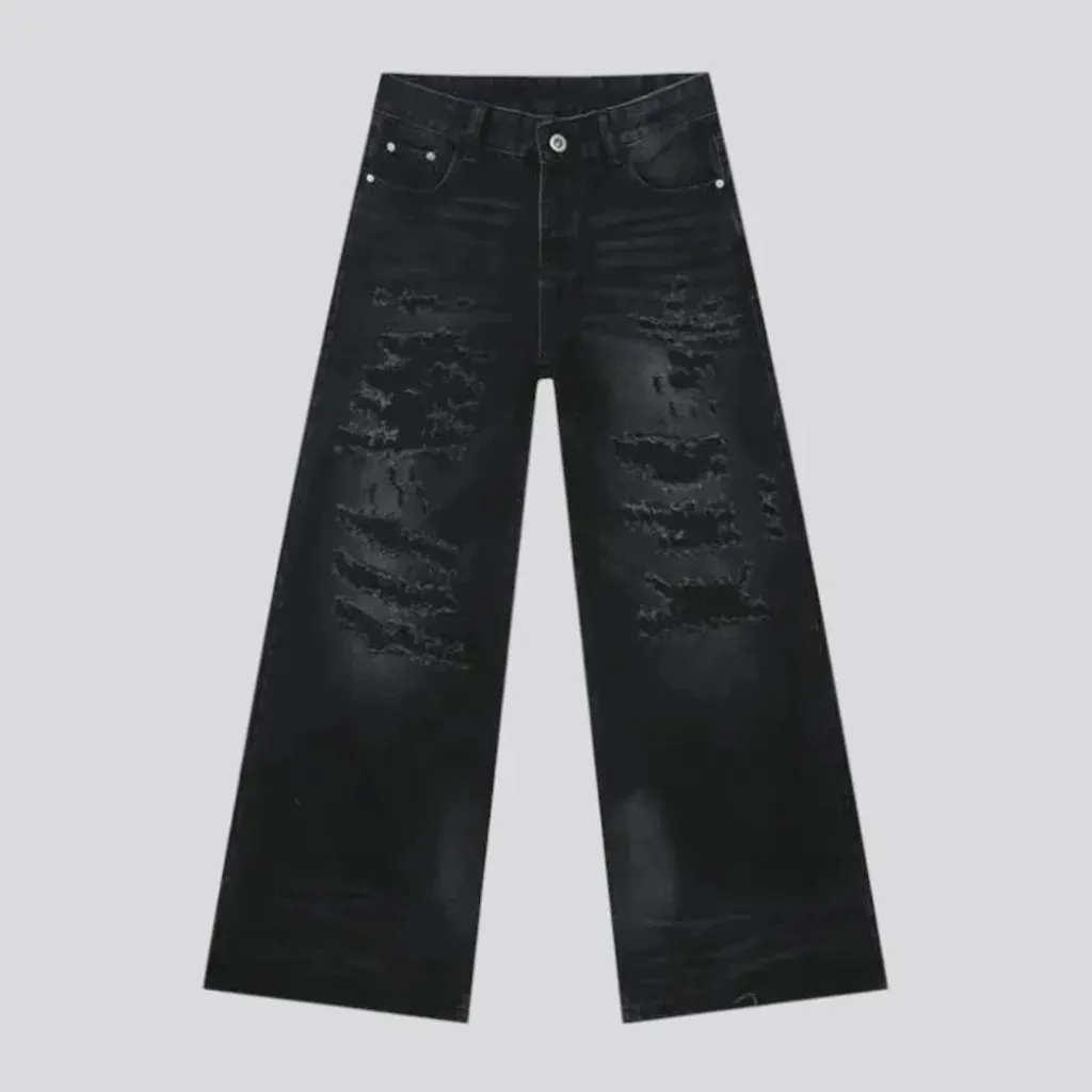 Mid rise fashionable men's jeans