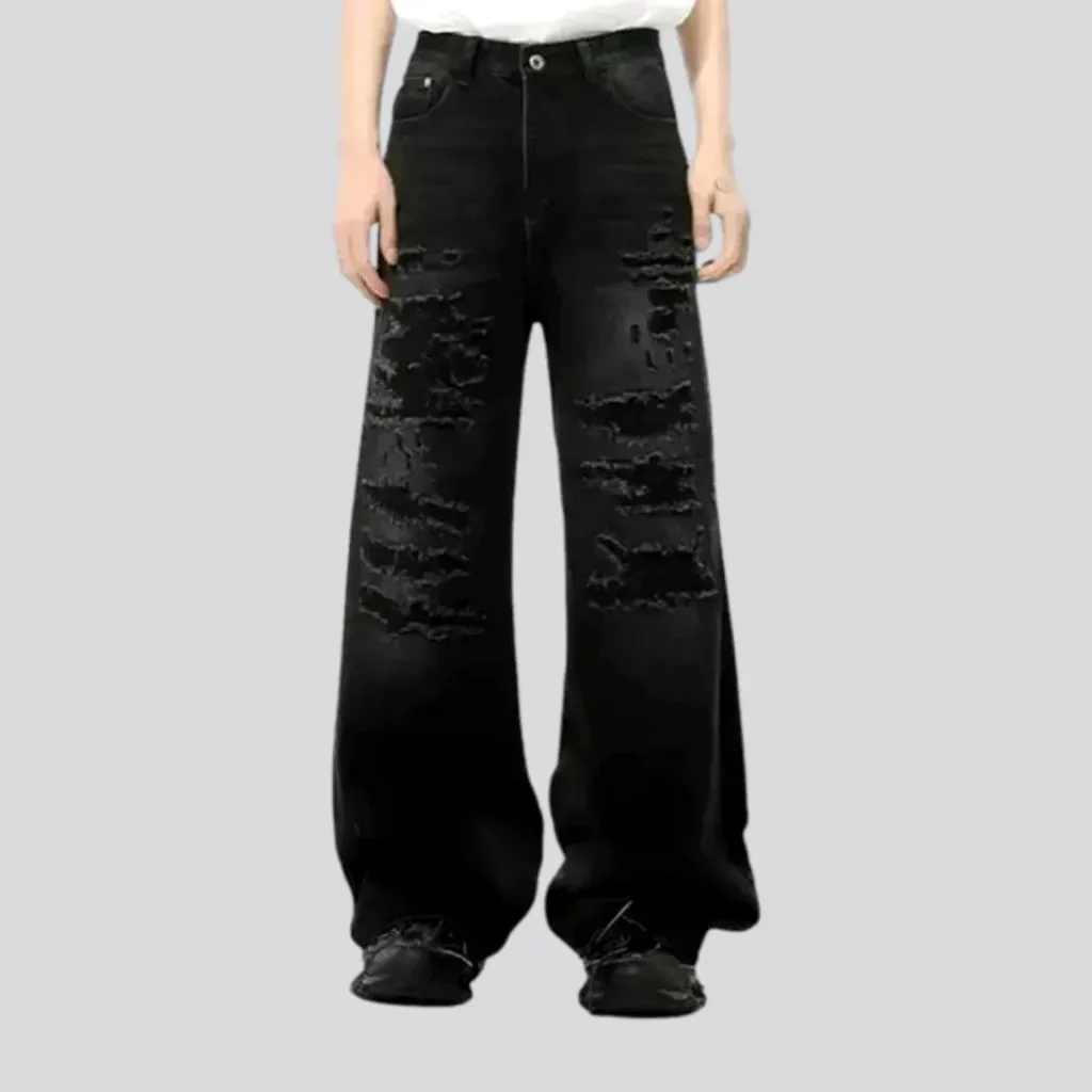 Mid rise fashionable men's jeans