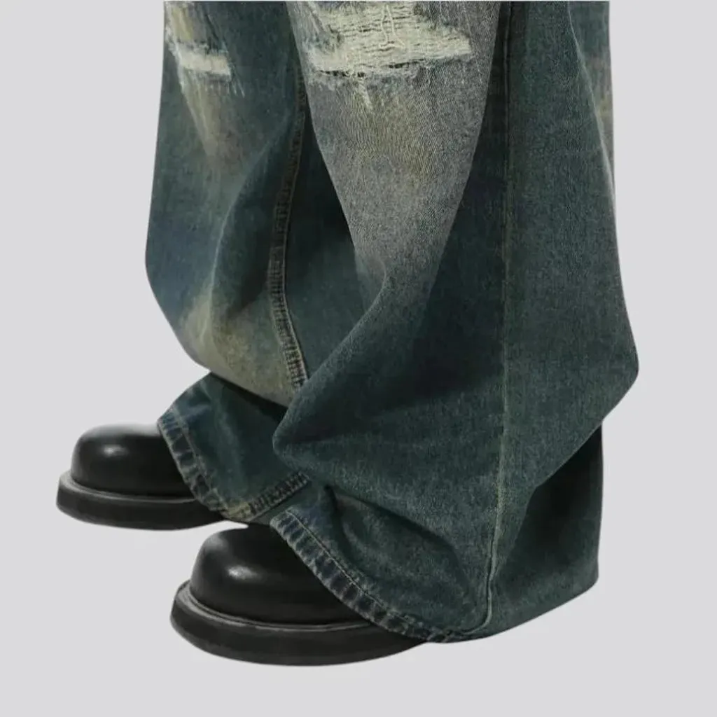 Mid rise fashionable men's jeans