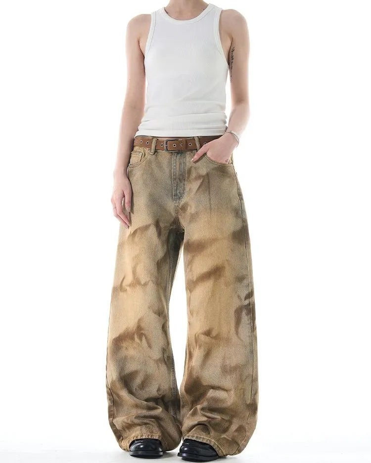 ÉNIGME DYED BAGGY JEANS