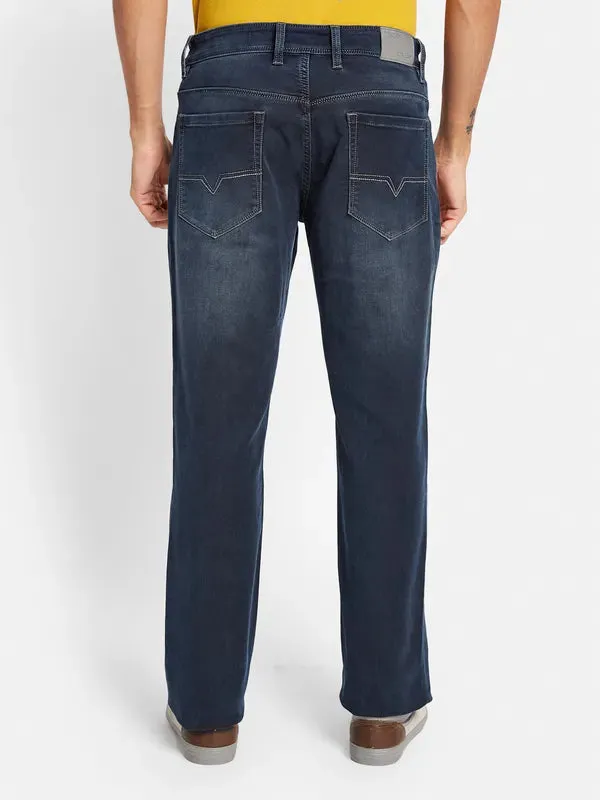 Octave Men Clean Look Mid-Rise Light Fade Cotton Jeans
