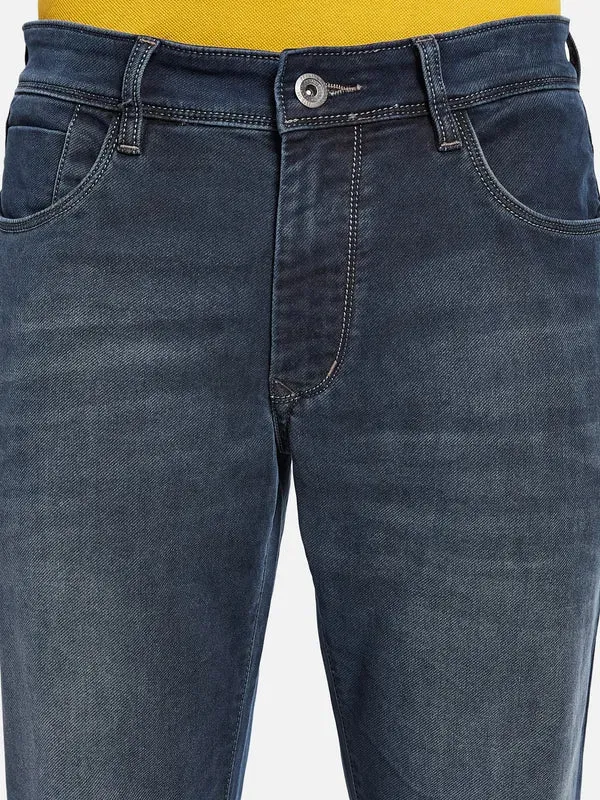 Octave Men Clean Look Mid-Rise Light Fade Cotton Jeans