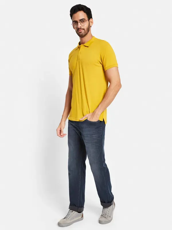 Octave Men Clean Look Mid-Rise Light Fade Cotton Jeans