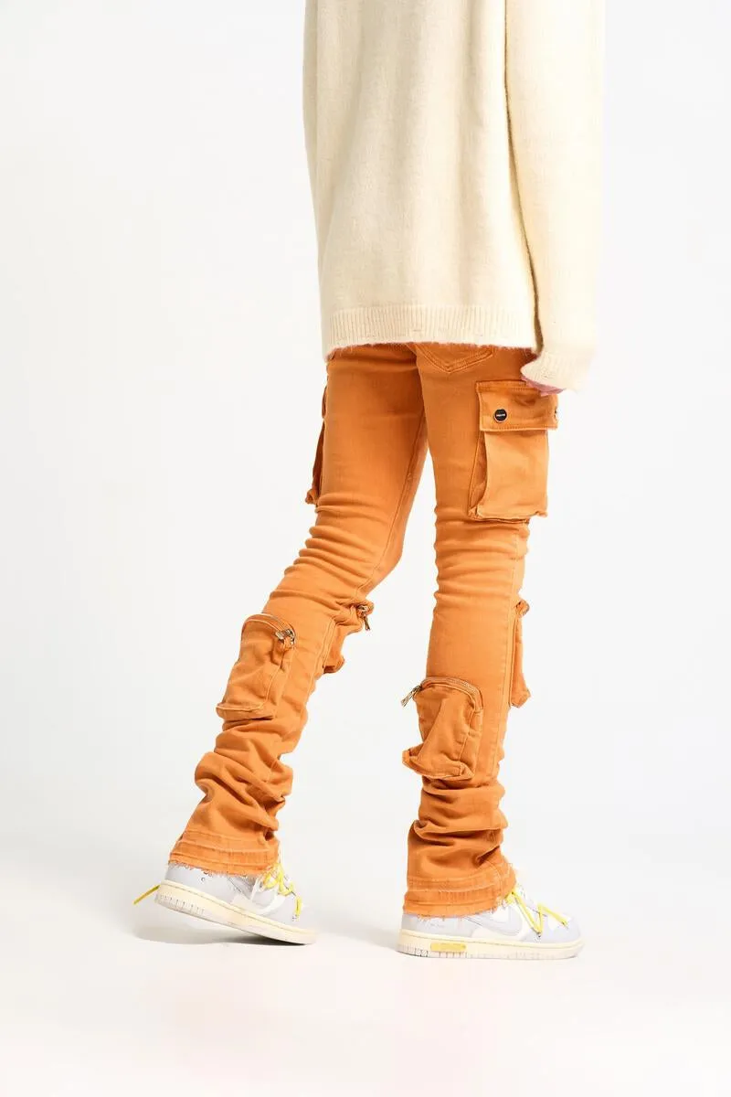 PHEELINGS "NEVER LOOK BACK" CARGO STACK DENIM (DARK ORANGE)