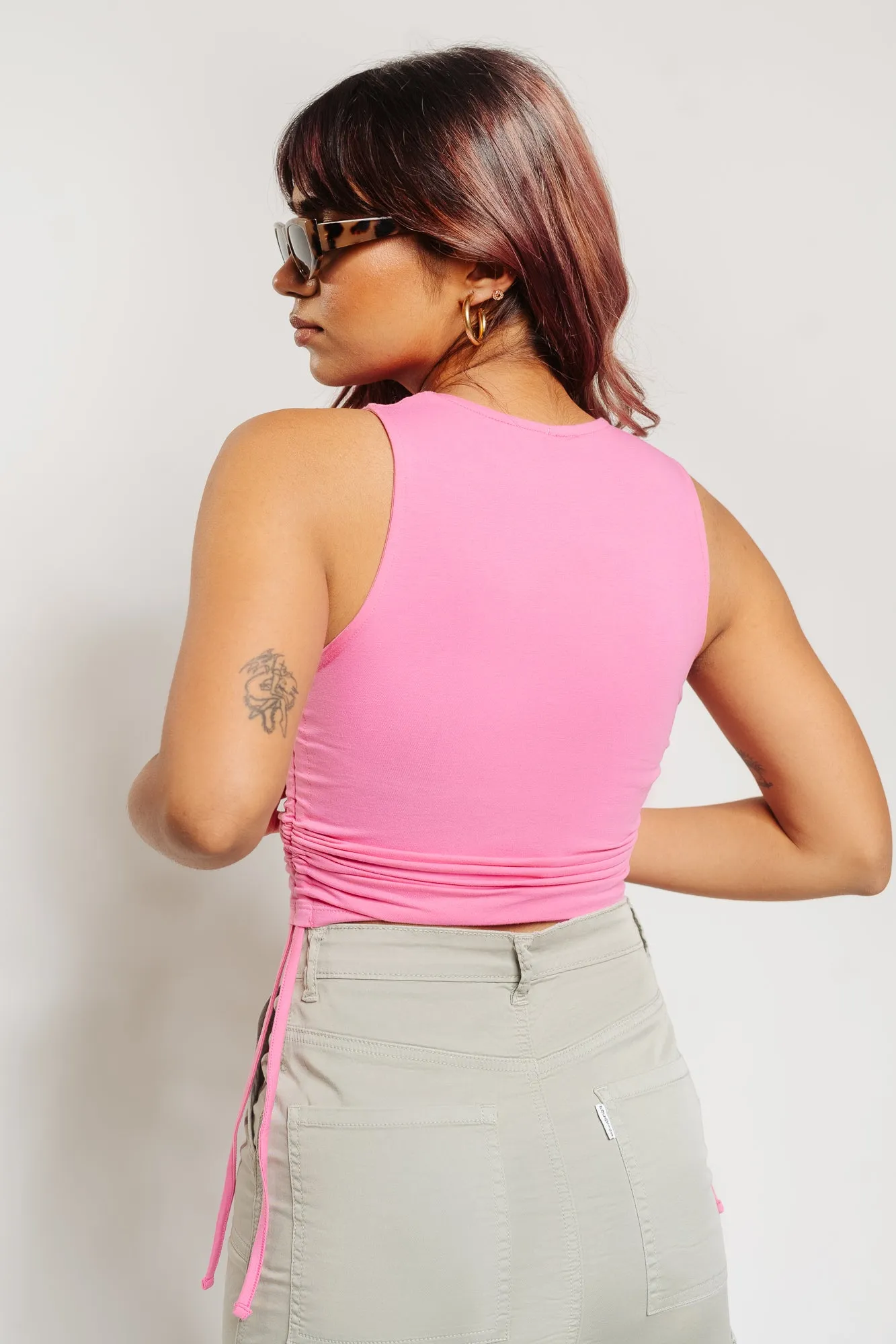 Pink Drawstring Top