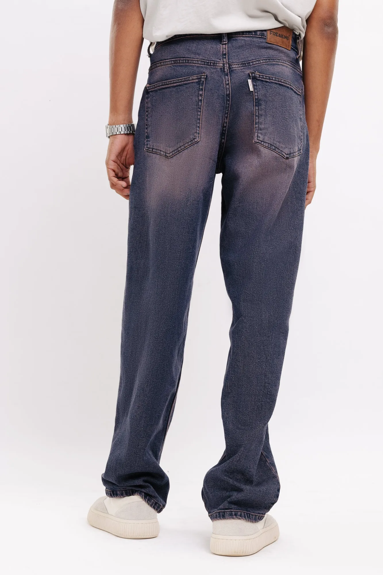 Purple Vortex Straight Jeans