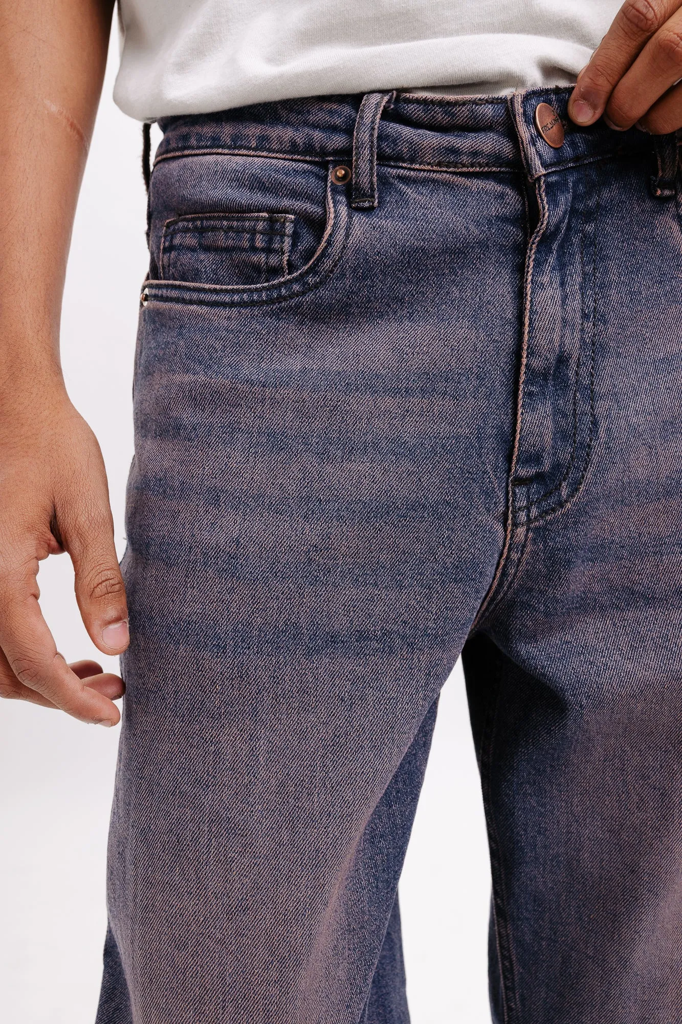 Purple Vortex Straight Jeans