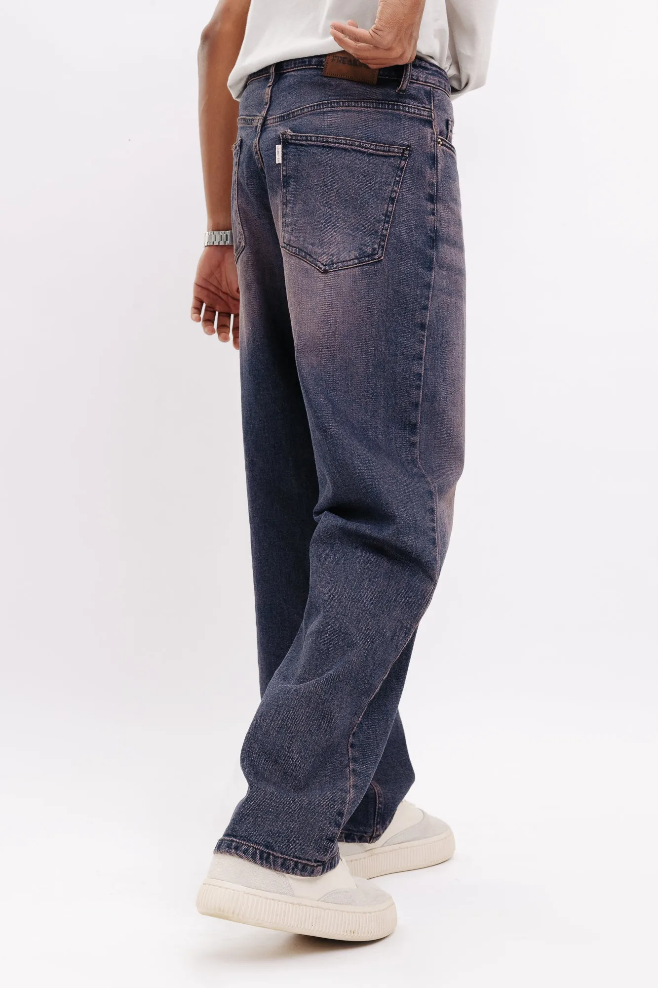 Purple Vortex Straight Jeans