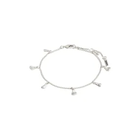 QUINN crystal charm bracelet silver-plated