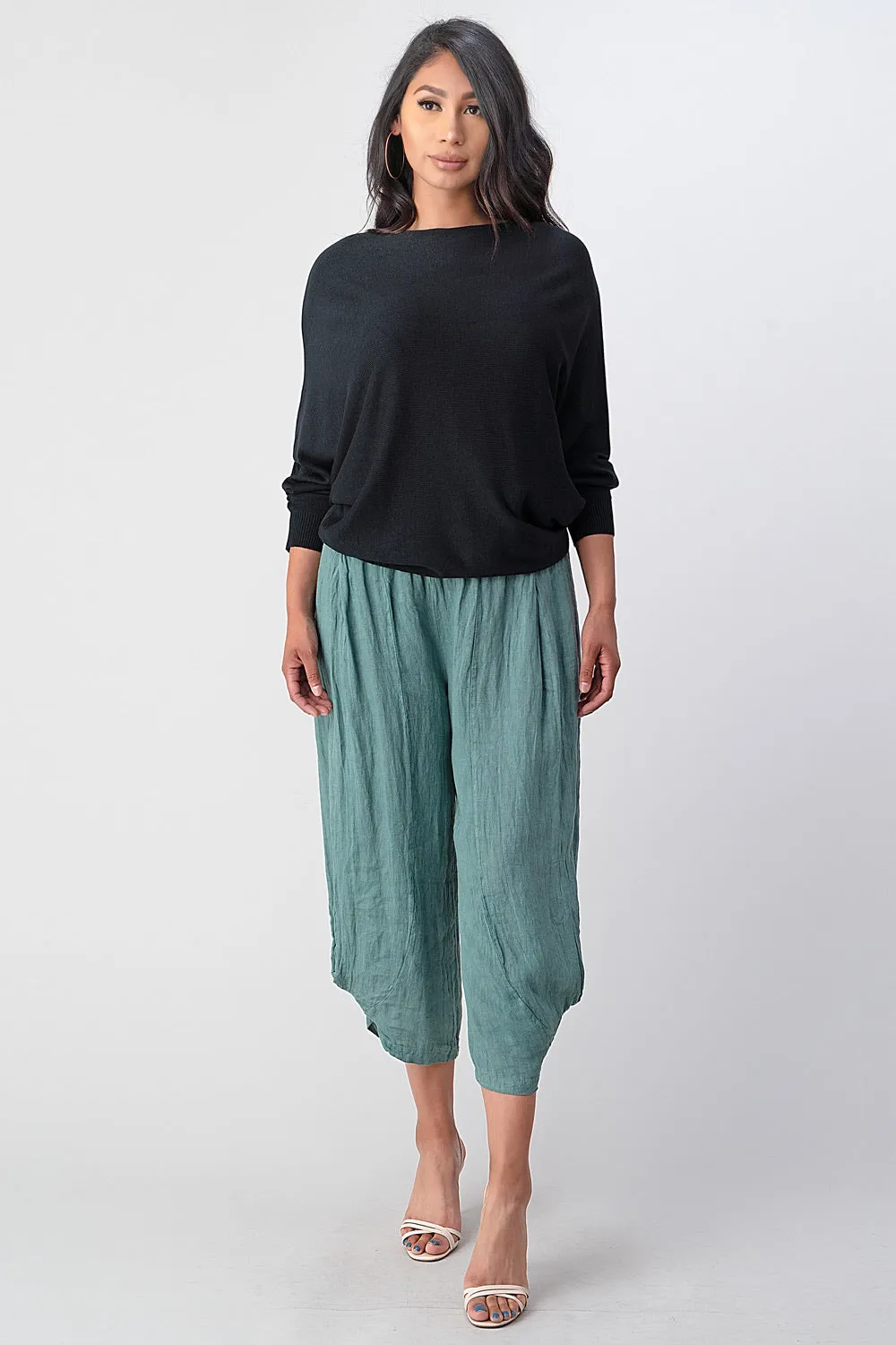 Raw Moda Puro Linen Pants With Belt