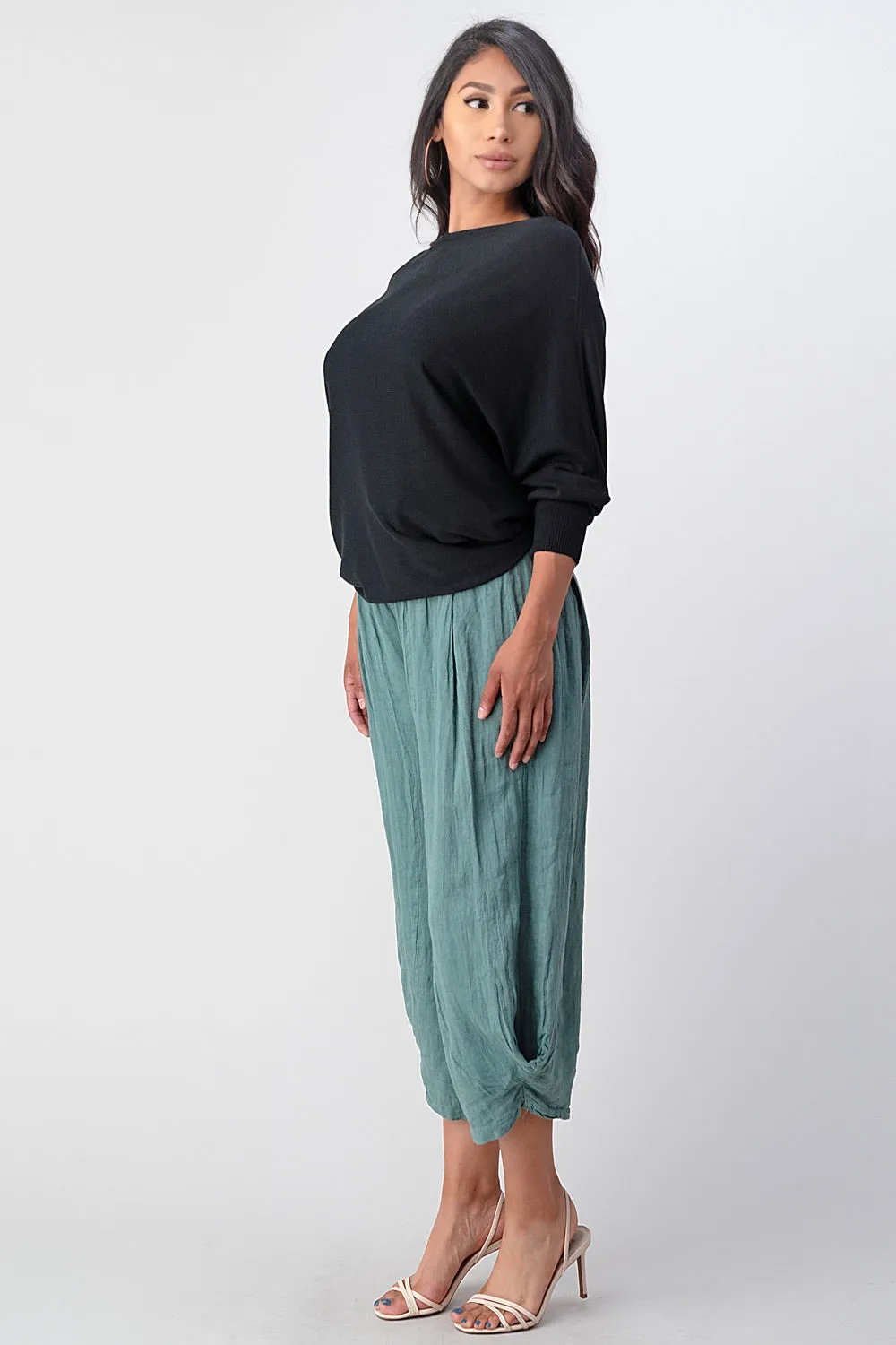Raw Moda Puro Linen Pants With Belt