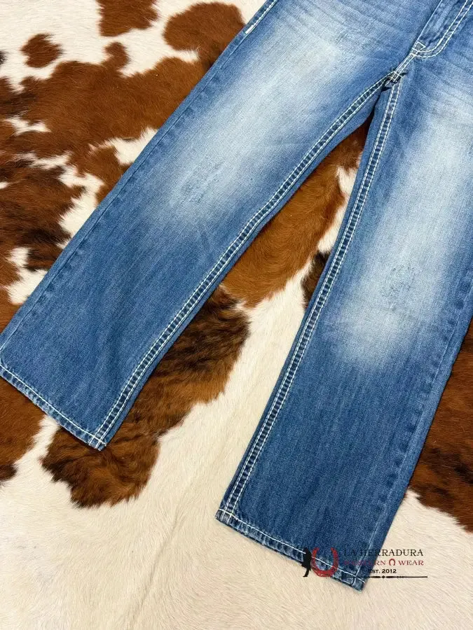 ROCK & ROLL DOUBLE BARREL STRAIGHT LIGHT NAVY RELAXED