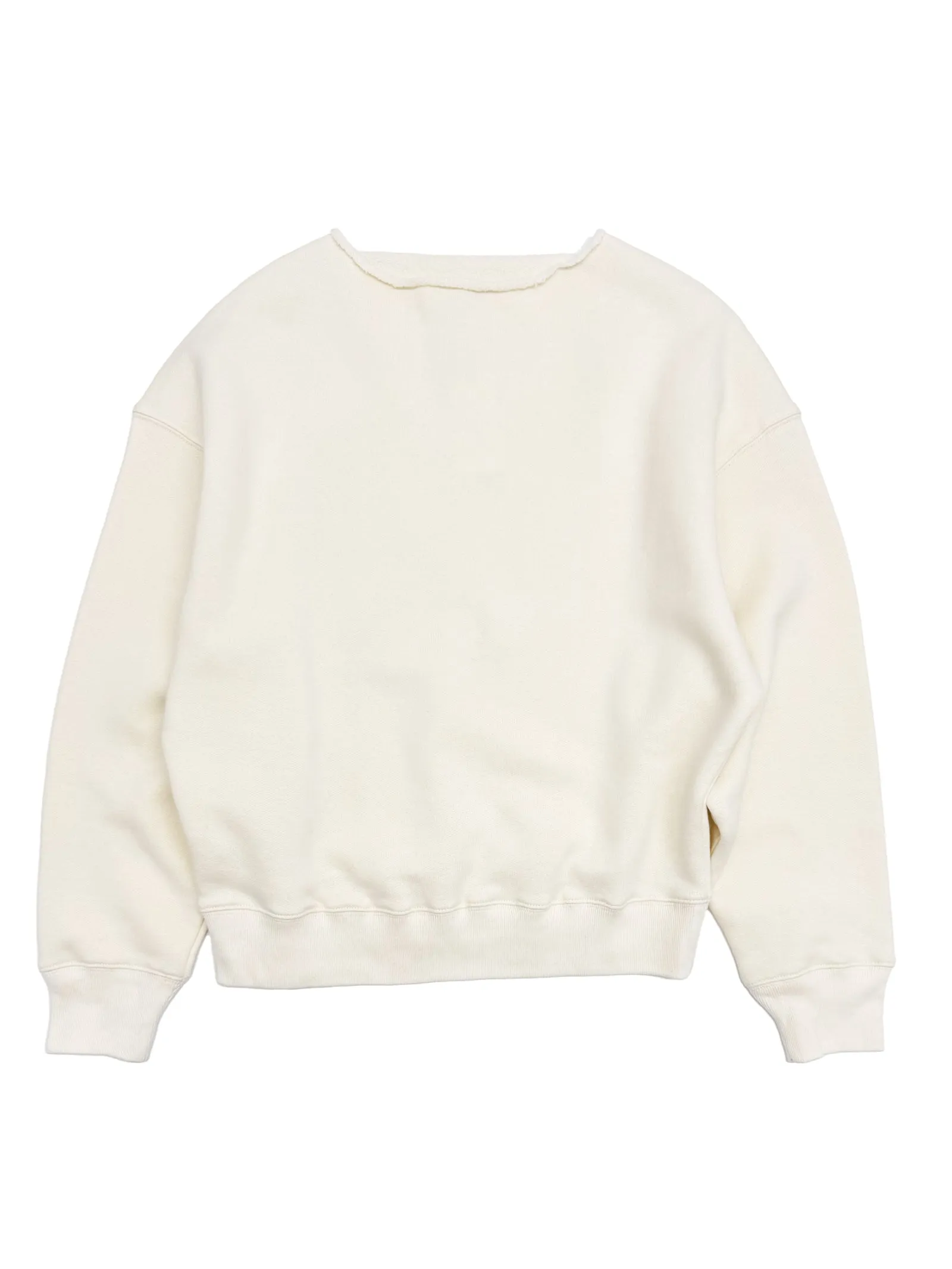 Rolled Neck Sweatshirt in Ivory