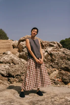 Rosie Linen Top With Ties