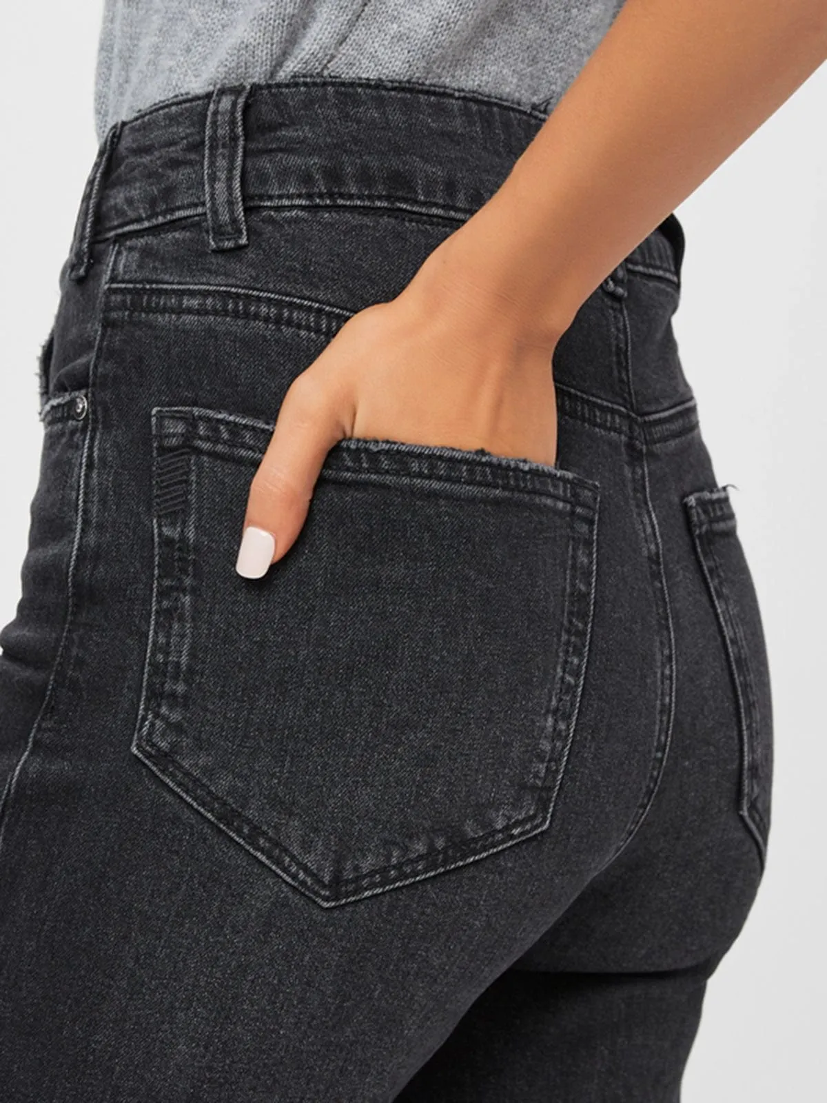 Sasha Straight Leg Jeans – Grey