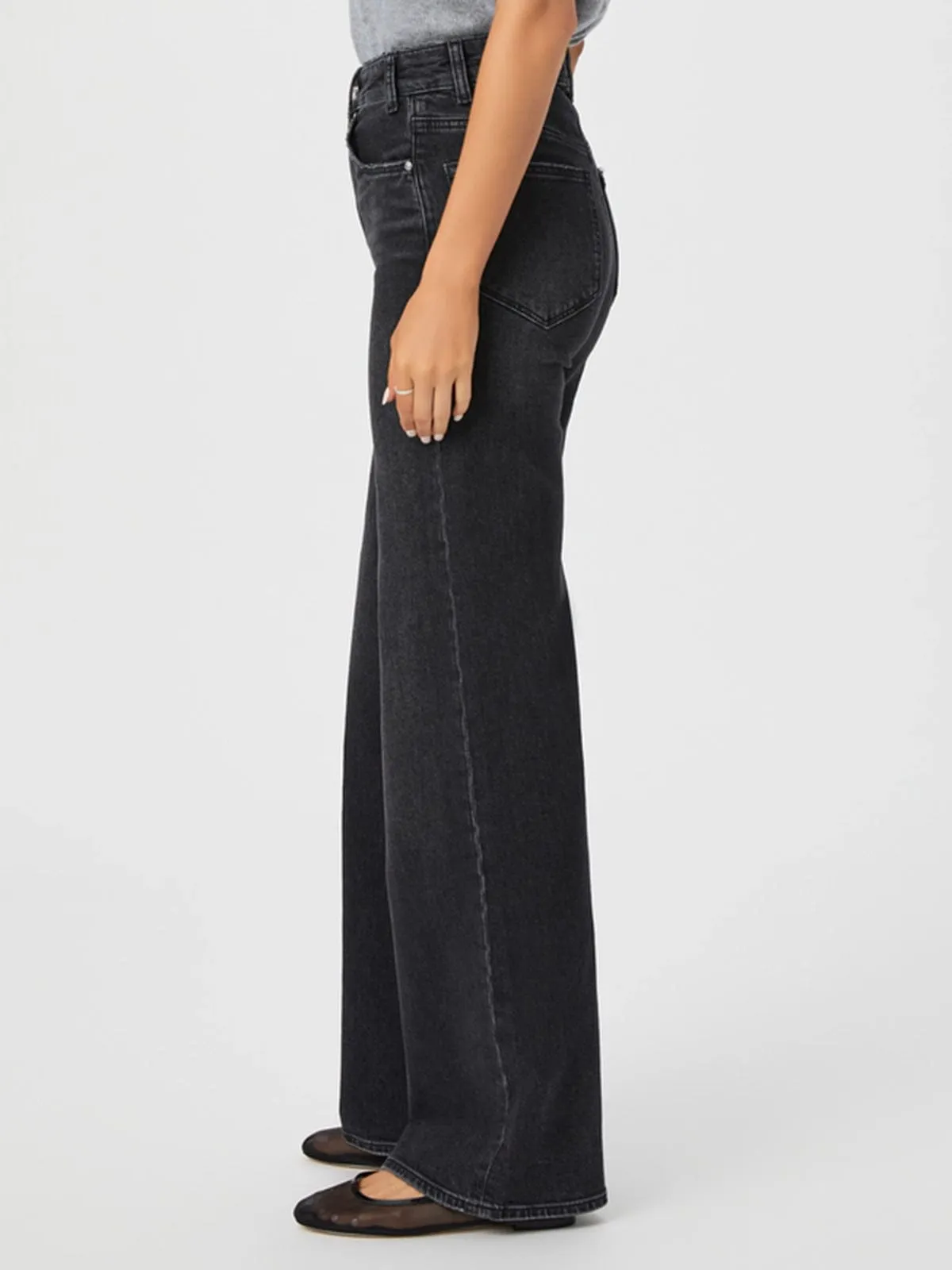 Sasha Straight Leg Jeans – Grey