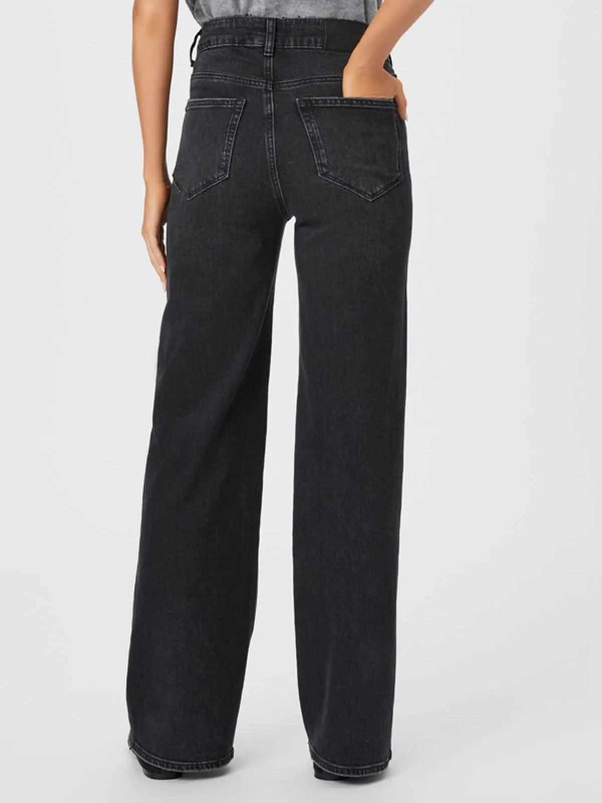 Sasha Straight Leg Jeans – Grey