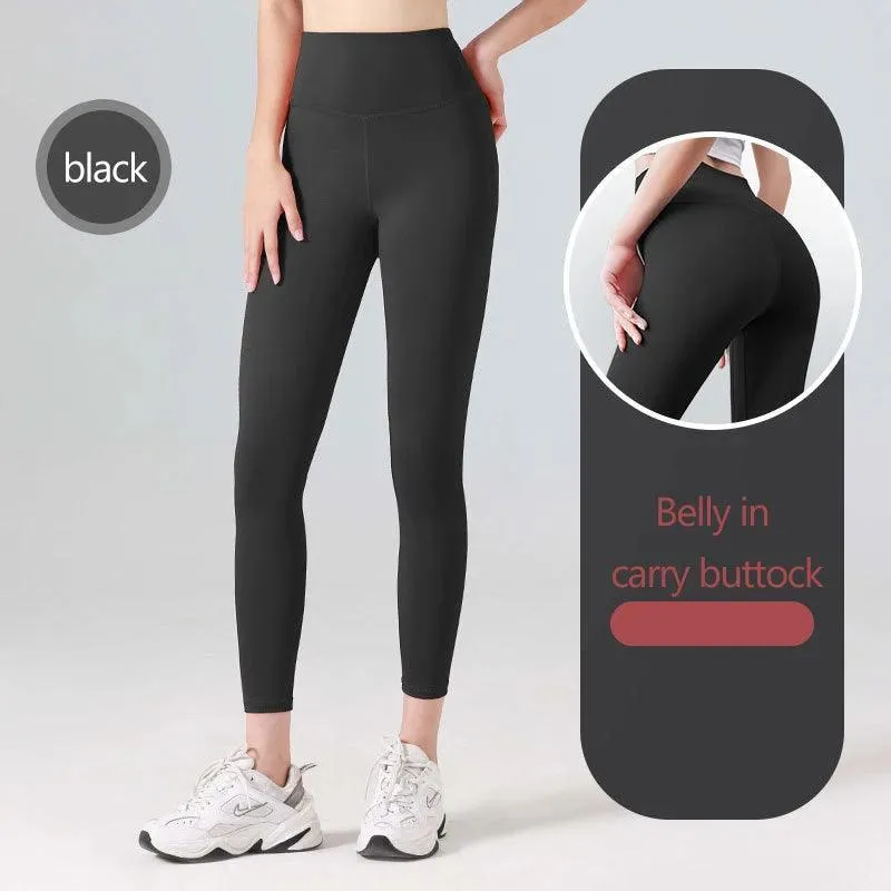 Sculpted Ribbed Yoga Leggings: Fashionable High Waist Workout Pants