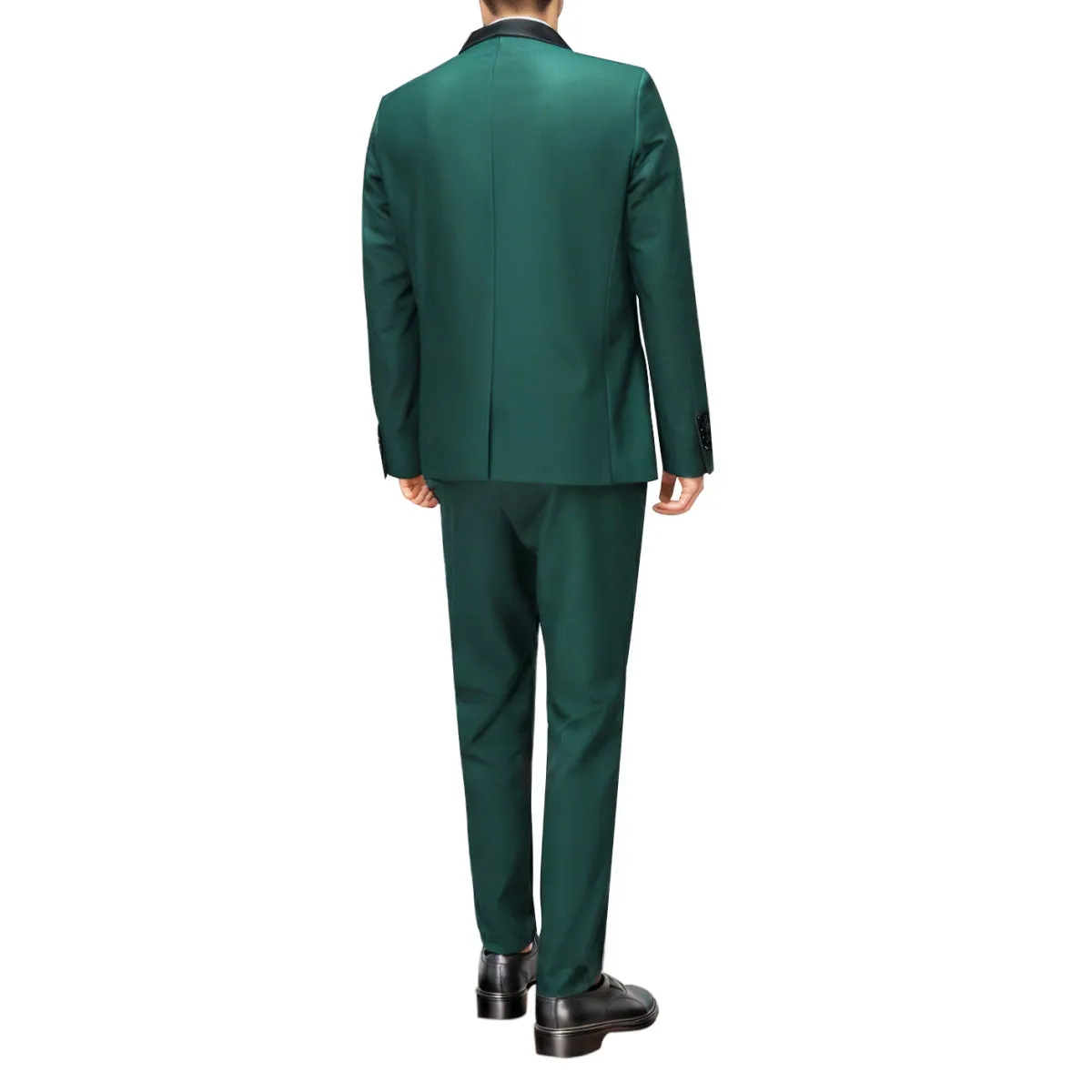 Slim Fit One Button Casual Green 3-Piece Suit