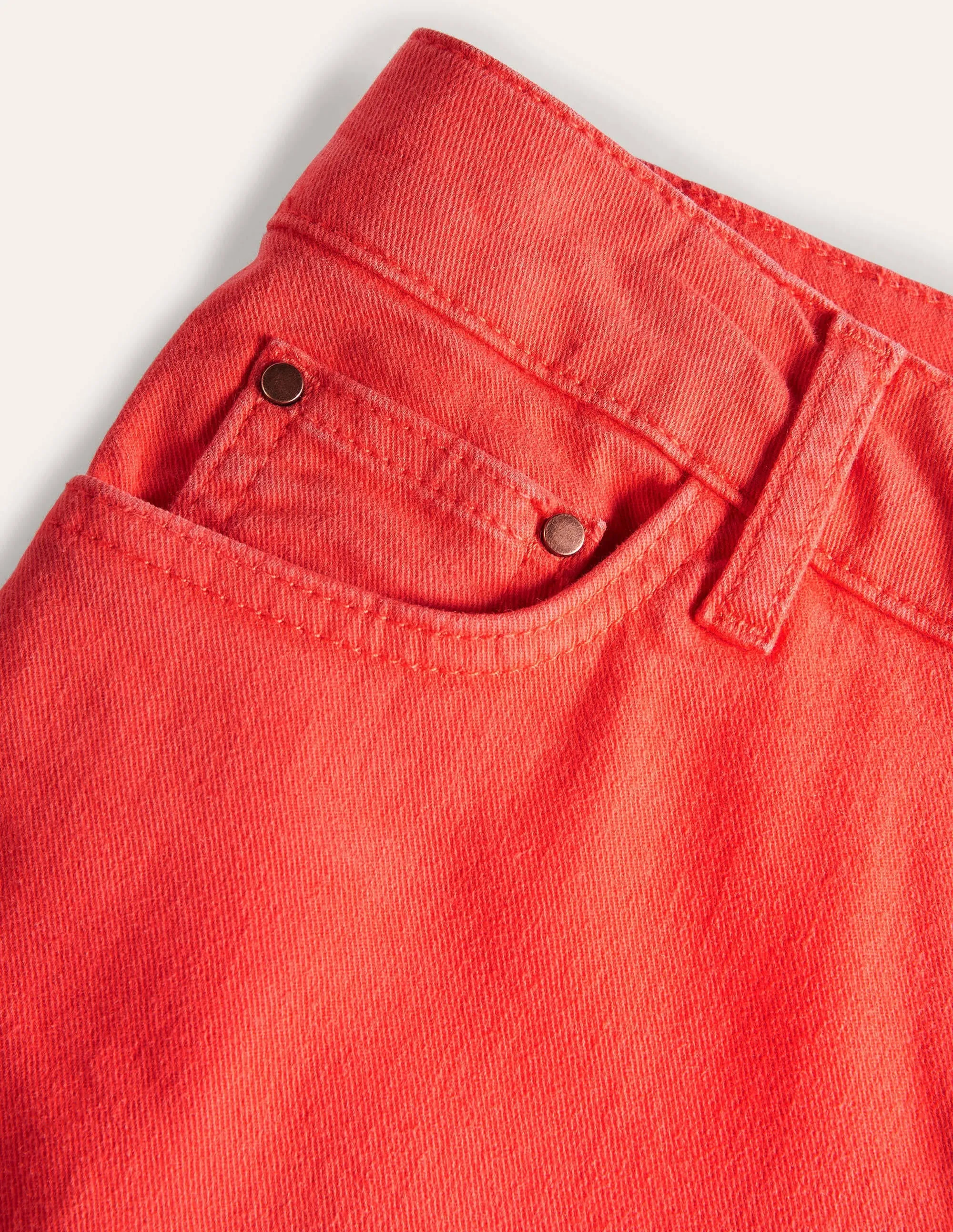 Slim Straight Ankle Skimmers-Cherry Red