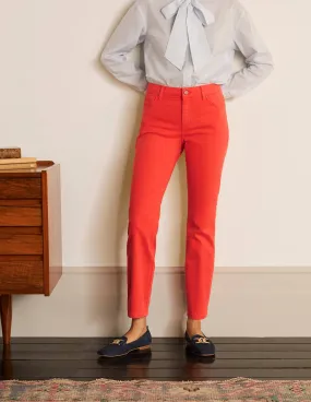 Slim Straight Ankle Skimmers-Cherry Red