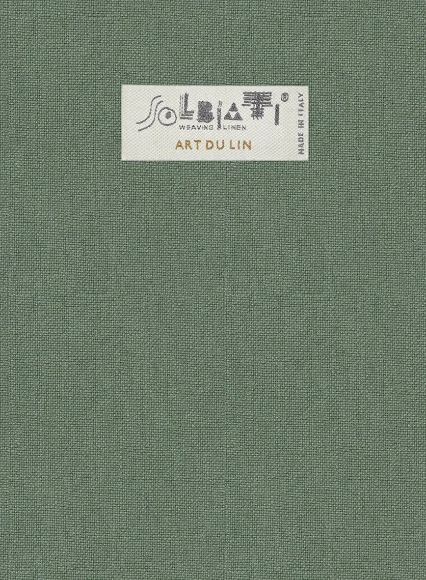 Solbiati Art Du Lin Sage Green Linen Pants