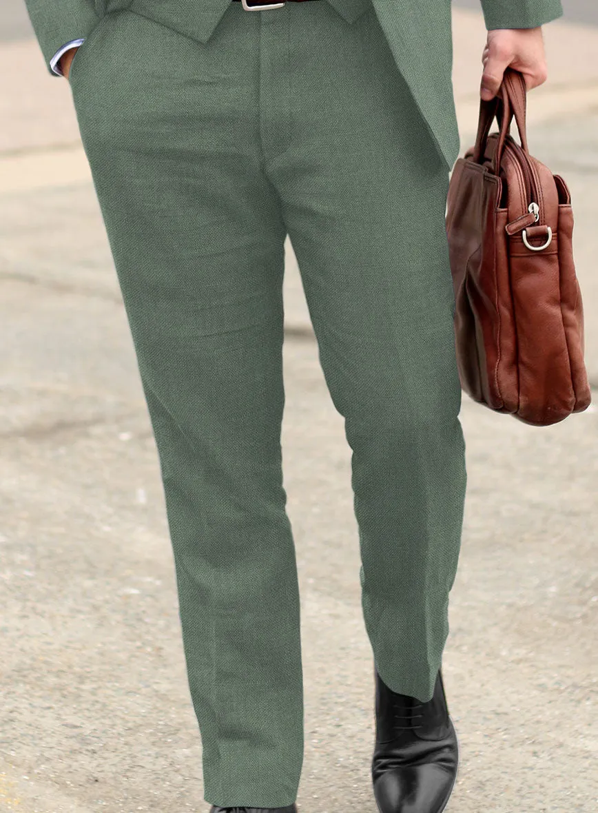 Solbiati Art Du Lin Sage Green Linen Pants