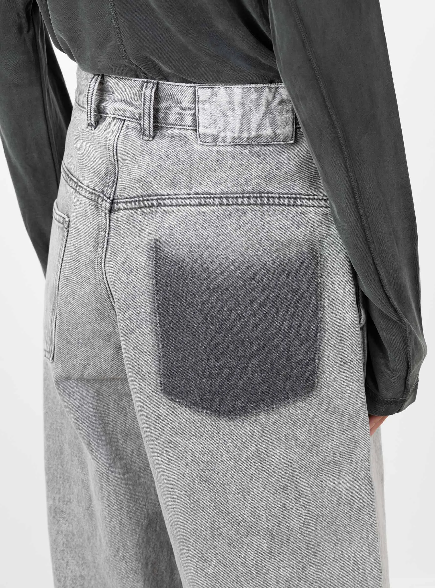 Straight Cut Jeans Light Grey