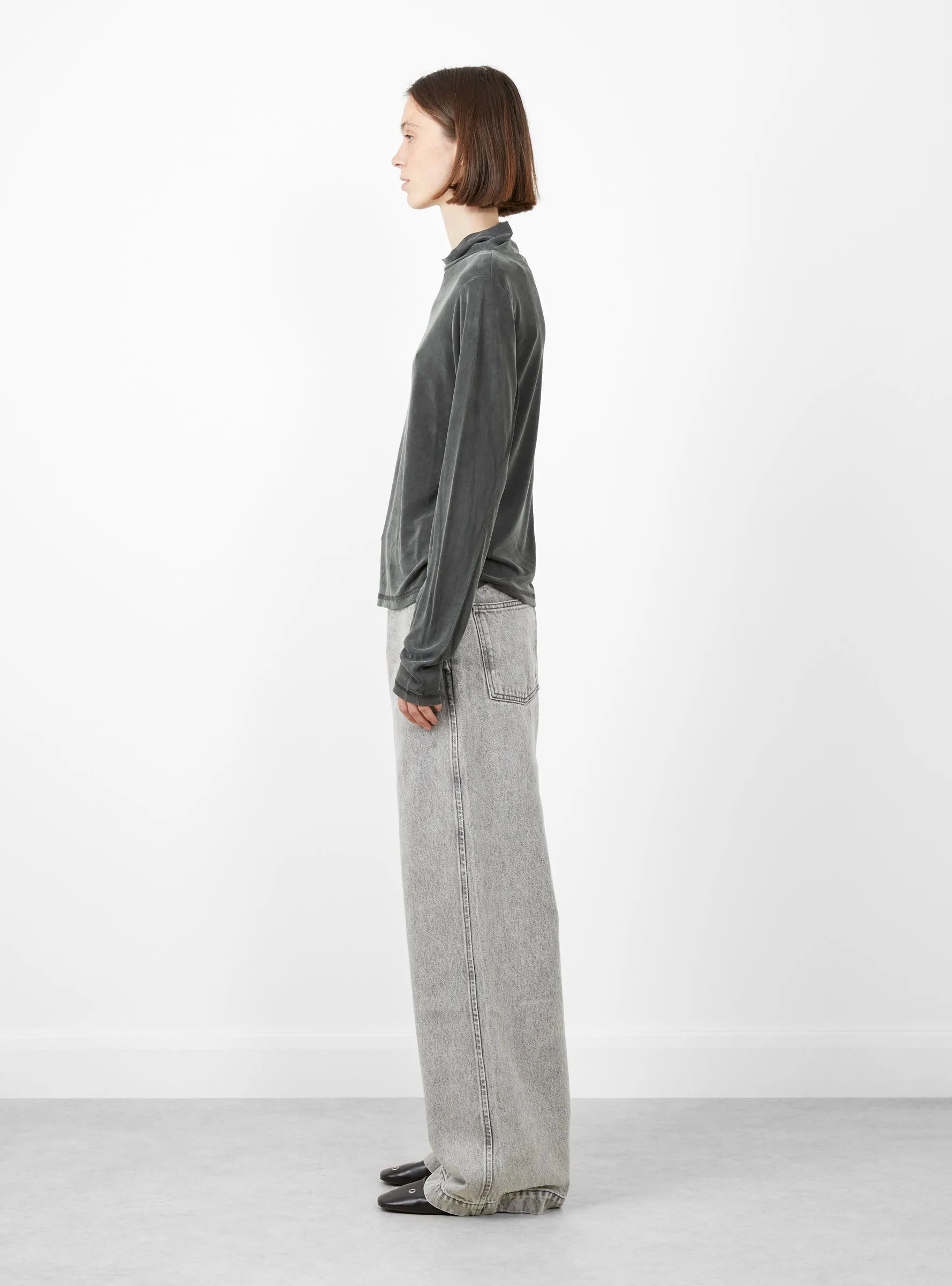 Straight Cut Jeans Light Grey