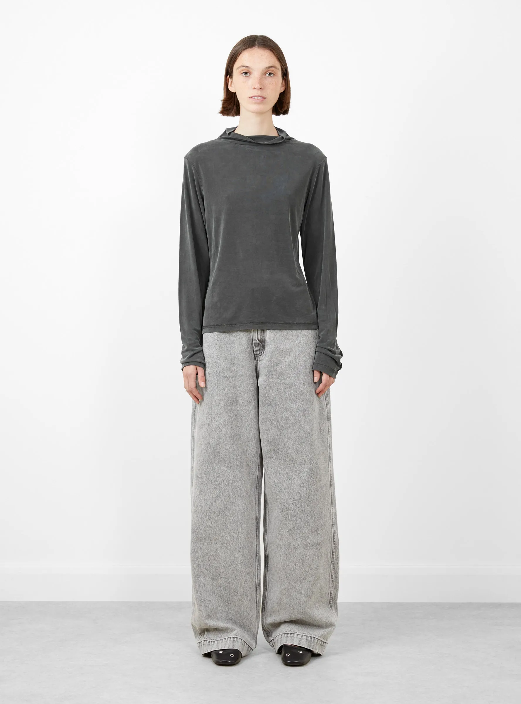 Straight Cut Jeans Light Grey