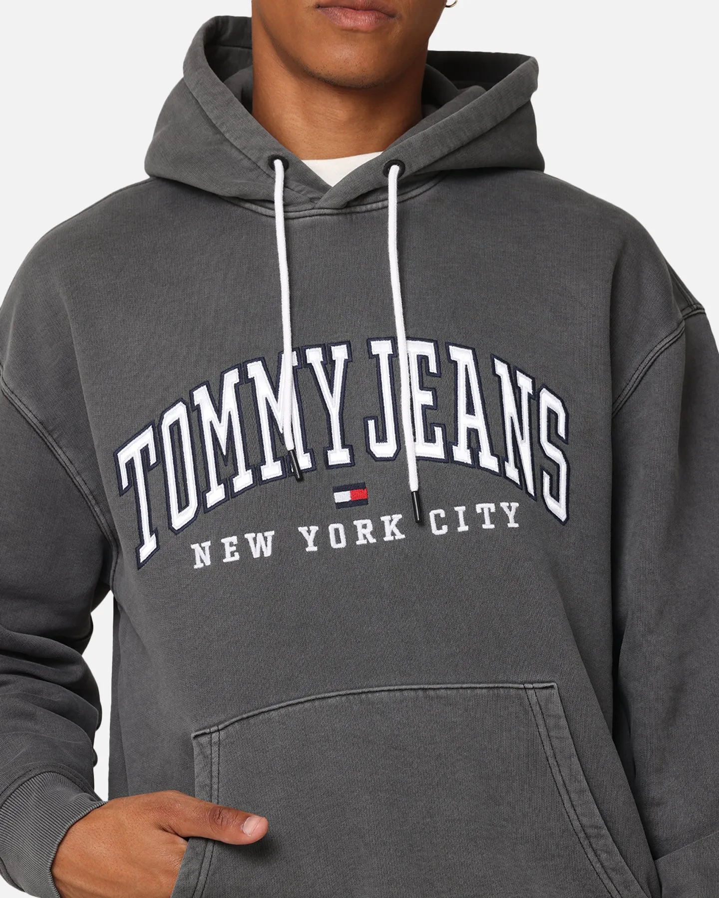 Tommy Jeans TJM Relaxed Varsity Hoodie Black
