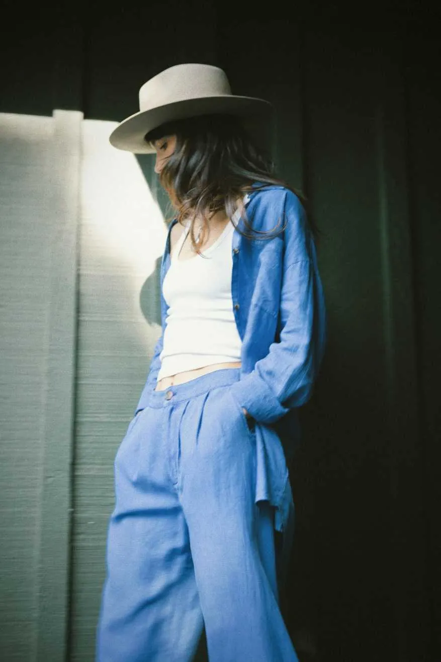 Vintage Linen L/S Woven Shirtdress - Surf The Web