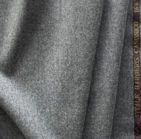 Vitale Barberia Cononico Lighter-Weight Moonwalk Grey Selvedged Wool Flannel (Made in Italy)
