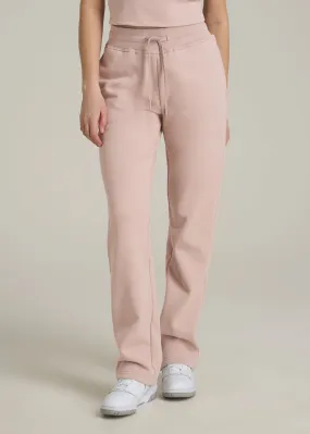 Wearever Fleece Open-Bottom Sweatpants for Tall Women in Desert Rose