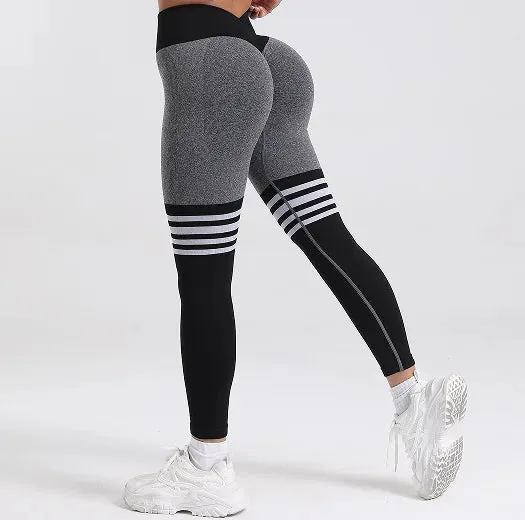 Women V Back Line Leggings Butt Lifting Yoga Pants S-XL
