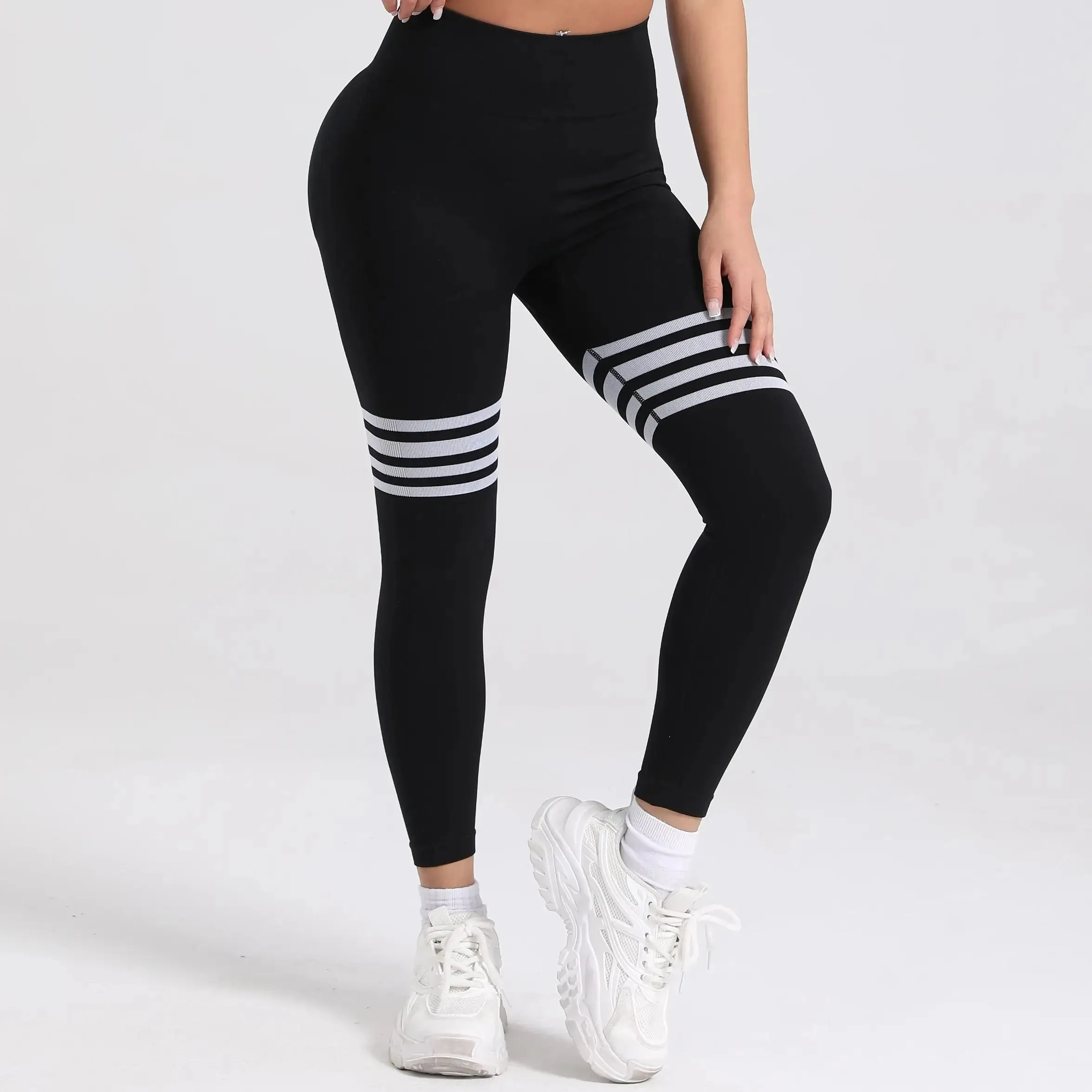 Women V Back Line Leggings Butt Lifting Yoga Pants S-XL