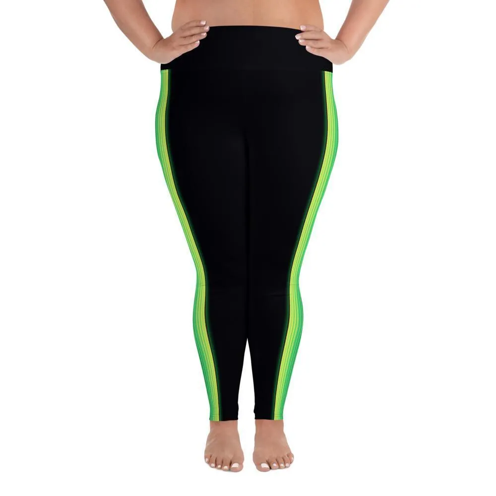Zarape Green and Lime - All-Over Print Plus Size Leggings