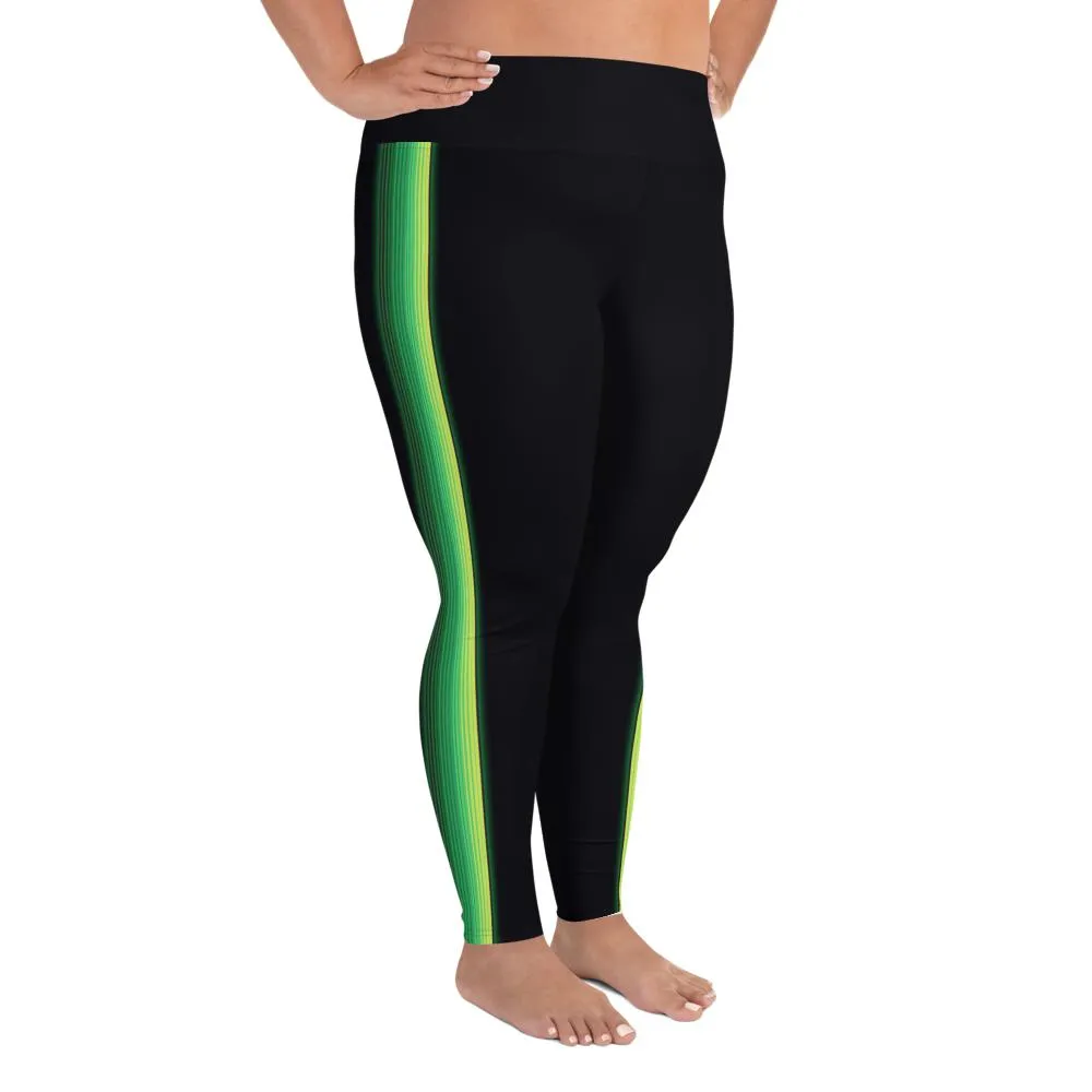 Zarape Green and Lime - All-Over Print Plus Size Leggings