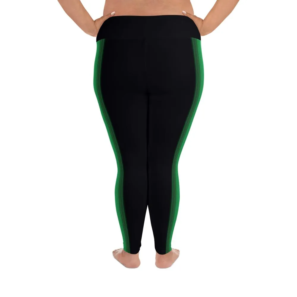 Zarape Green and Lime - All-Over Print Plus Size Leggings