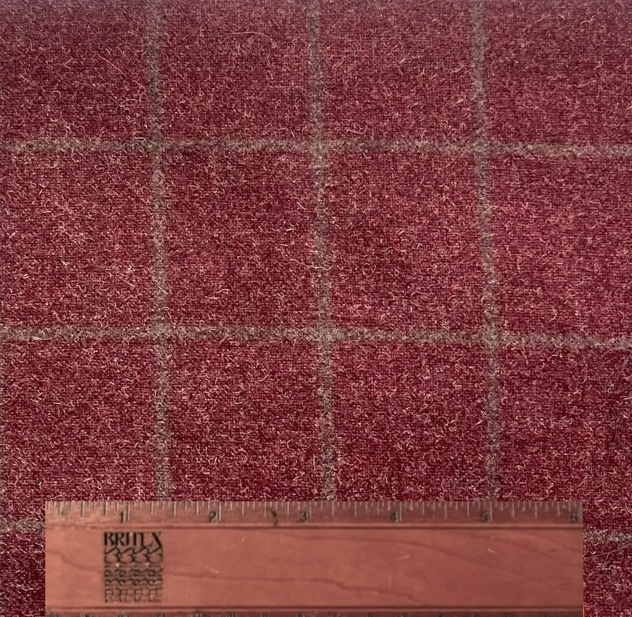 Zegna Brick & Mushroom Windowpane Check Wool/Cashmere Jacketing (Made in Italy)